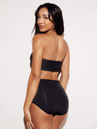 Soft High-Waist Brief Panties Underwear Lingerie Black Full Body
