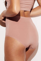 Soft High-Waist Brief Panties Underwear Lingerie Pink Back