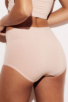 Soft High-Waist Brief Panties Underwear Lingerie Nude back