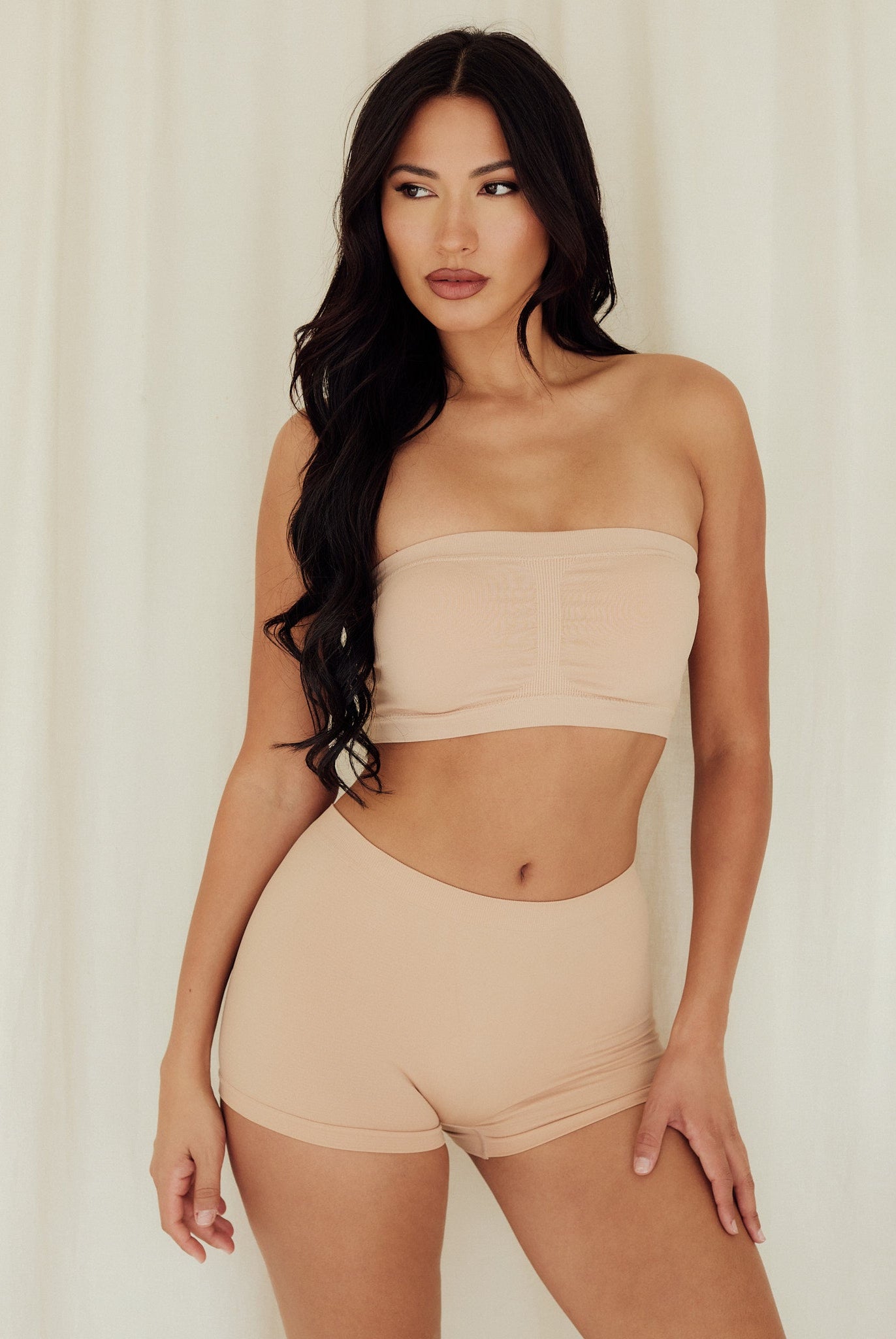 Seamless High Waist Short Underwear Panties Nude Full Body