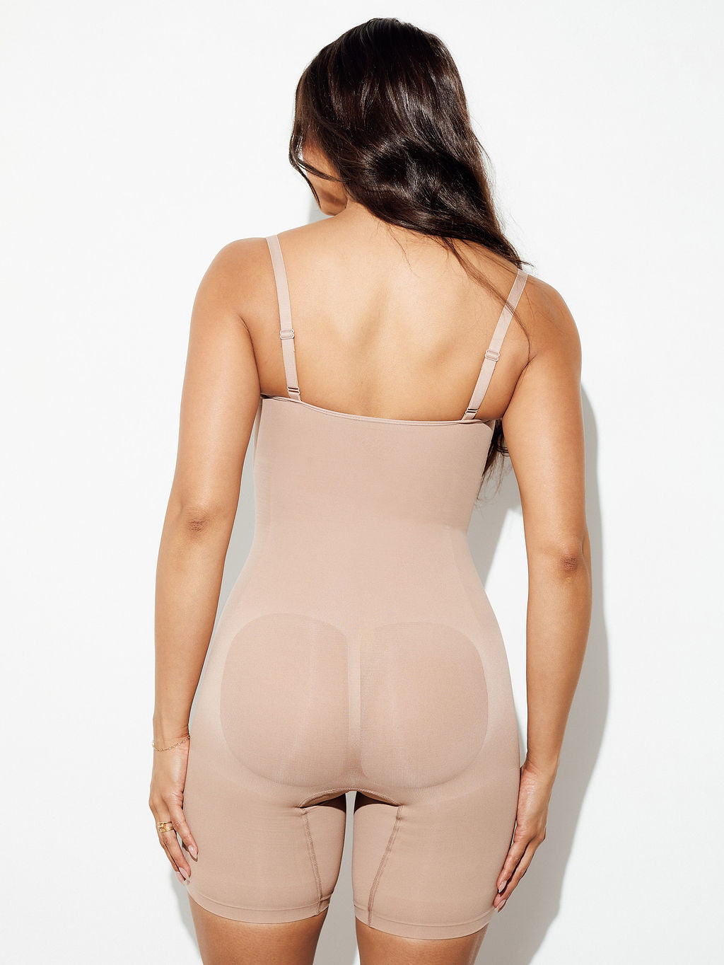 Seamless Shapewear Mid Thigh Bodysuit tummy control slimming slim wear best slimming bodysuits nude full body back