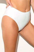Seamless High Waist Full Coverage Panties Underwear Lingerie White Side
