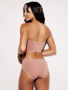 Soft Mid-Rise Brief Underwear Panties Lingerie pink back