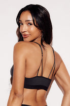 Soft Strappy Triangle Bralette wireless comfort bras black back