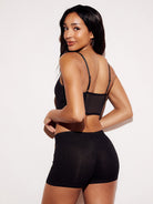 Ribbed Boy Short Panties Underwear Black full body