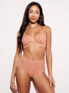 Ribbed High-Waist Brief underwear panties nude full body