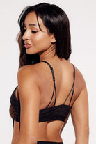Chevron Lace Triangle Bralette bras wireless best bras for women black back