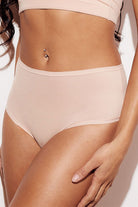 Soft High-Waist Thong underwear panties lingerie nude side