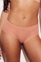 Ribbed Hipster Brief Underwear Panties Pink Front