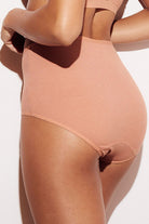 Ribbed High-Waist Brief underwear panties nude back