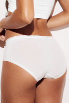 Soft Mid-Rise Brief Underwear Panties Lingerie white back