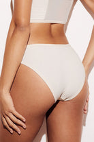 Ribbed Soft Brief Underwear Panties White Back