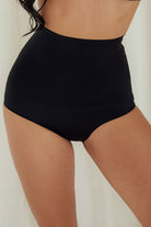 Seamless Shapewear Briefs high waisted control pants tummy control seamfree black front