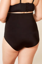 Seamless Shapewear Briefs high waisted control pants tummy control seamfree black plus size back