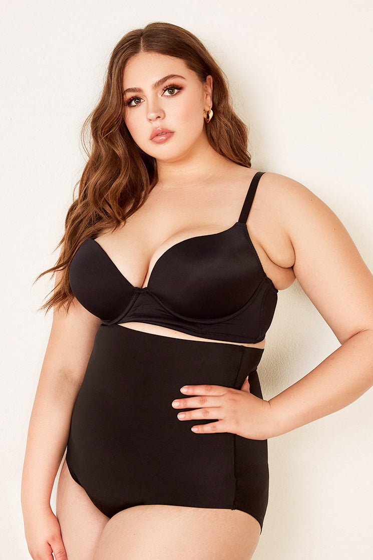 Seamless Shapewear Briefs high waisted control pants tummy control seamfree black plus size full body