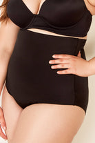 Seamless Shapewear Briefs high waisted control pants tummy control seamfree black plus size front