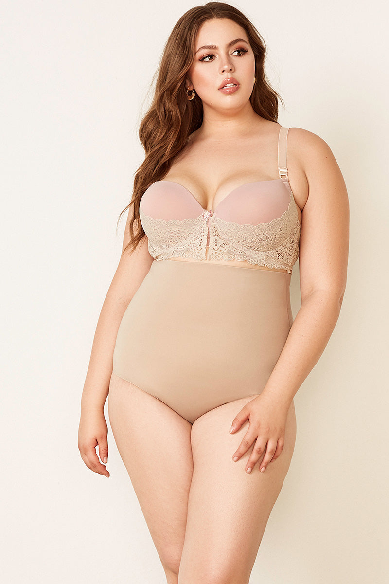 Seamless Shapewear Briefs high waisted control pants tummy control seamfree nude plus size full body