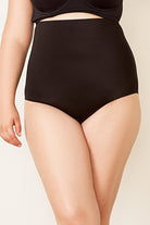 Seamless Shapewear Thong sculpt shaping tummy control g string black plus size front