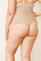 Seamless Shapewear Thong sculpt shaping tummy control g string nude plus size full body back