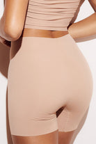 Raw-Edge Laser Cut Seamless Panty Short shortie boyshorts underwear panties nude back