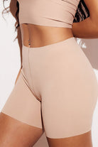 Raw-Edge Laser Cut Seamless Panty Short shortie boyshorts underwear panties nude side