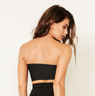 Laser Cut Bandeau Bra strapless black back