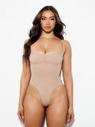 Slimming Bodysuit Panties shapewear tummy control body sculpting underwear top nude front