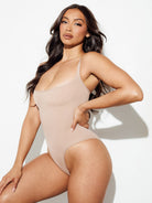 Slimming Bodysuit Panties shapewear tummy control body sculpting underwear top nude pose