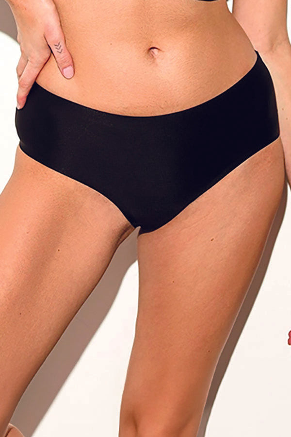 Seamless Hipster Panties Underwear Lingerie Black Front