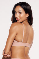 Honeycomb Mesh Triangle Bralette wireless best bralettes small bus bras nude back