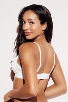 Honeycomb Mesh Triangle Bralette wireless best bralettes small bus bras white back