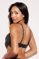 Ribbed Laser Cut Bra bralette underwire black back