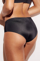 Ribbed Laser Cut Panties underwear cheeky black back