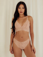 Floral Jacquard Strappy Racerback Bralette wireless best bras for women nude full body